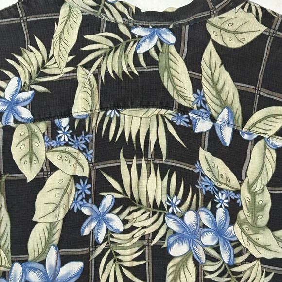 Tommy Bahama 100% Silk Hawaiian Shirt Mens XXL 2XL Green Floral Short Sleeve - Picture 8 of 11